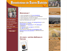 Tablet Screenshot of benedictines-ste-bathilde.fr